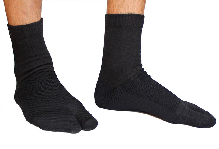 black wool tabi sandal socks