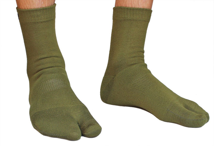 green wool tabi sandal socks