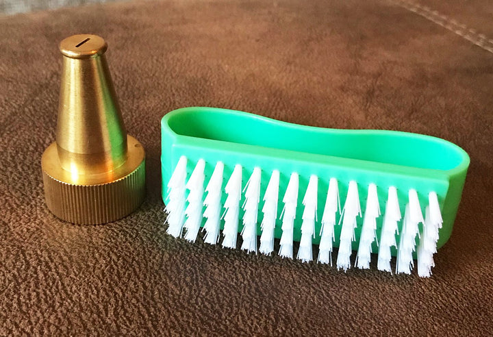 sandal cleaning tools nozzle and scrub brush