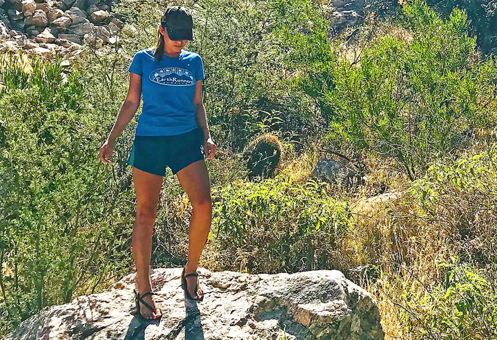 womens blue earth runners shirt