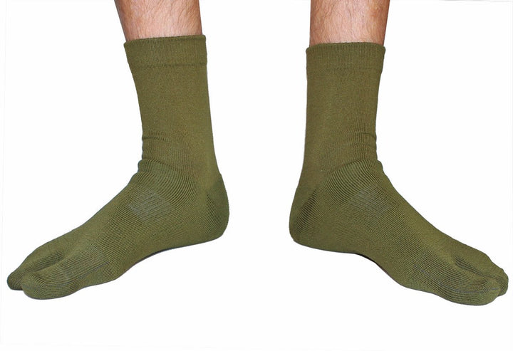 green wool tabi sandal socks